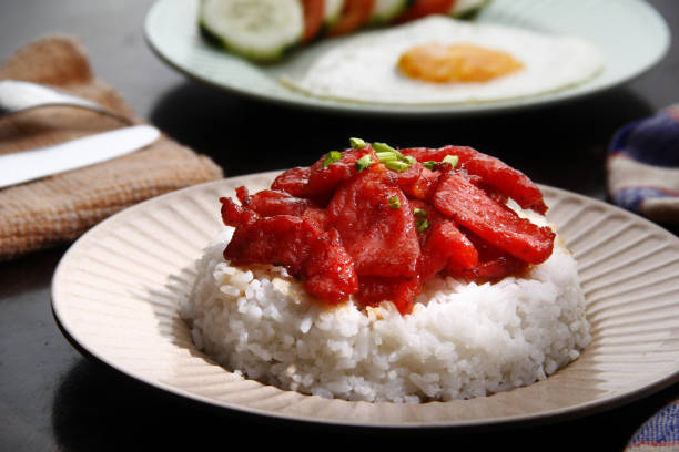 Tocino with rice and egg